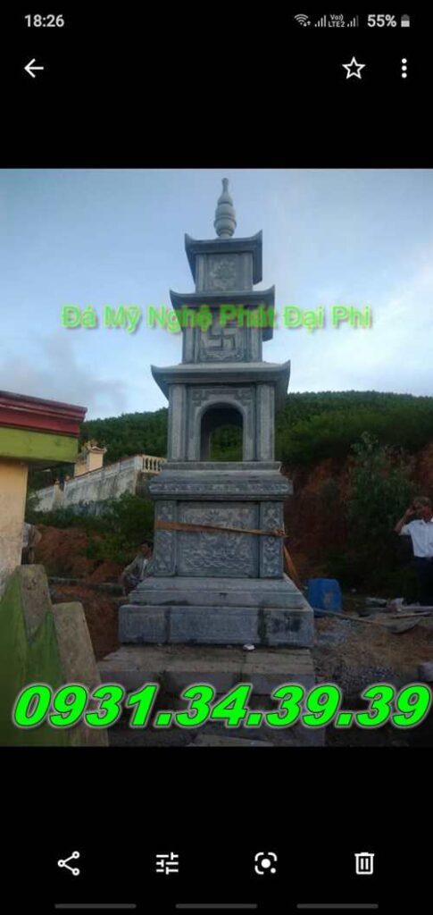Mẫu Mộ Tháp Đá Để Tro Hài Cốt Đẹp Bán Đắk Lắk 34