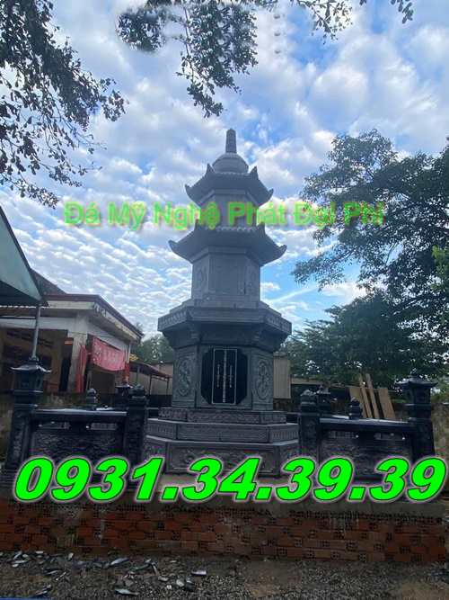 Mẫu Mộ Tháp Đá Để Tro Hài Cốt Đẹp Bán Tiền Giang-14