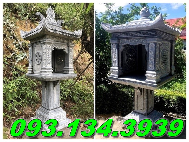 39-mẫu bàn thờ thiên đá nguyên khối đẹp trước nhà