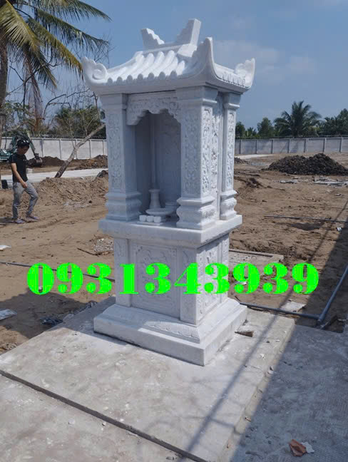 bán sẵn lắp đặt ngay bàn thờ ông thiên đá đẹp trước nhà
