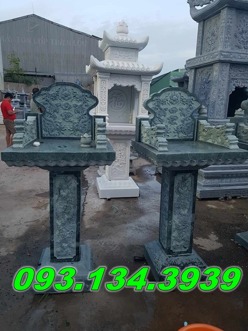 mẫu bàn thờ thiên đá xanh đẹp trước nhà bán tại sai gon tp hcm