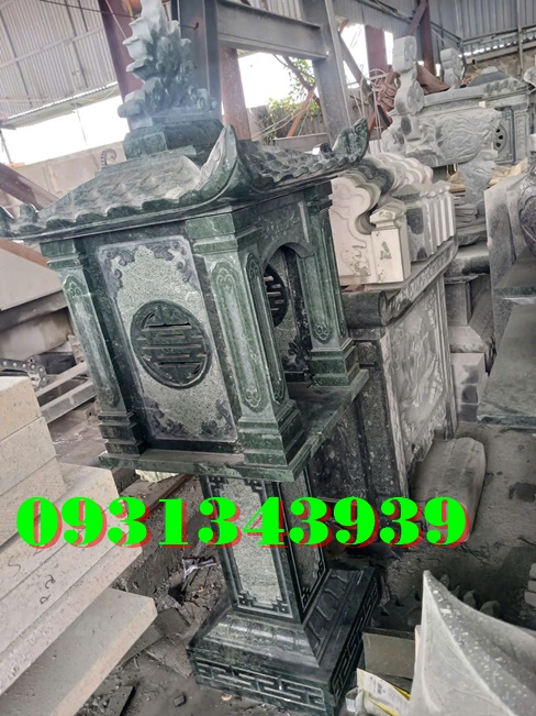 51-60: Mẫu am thờ đá xanh rêu với họa tiết cổ điển, phù hợp thờ thần linh.