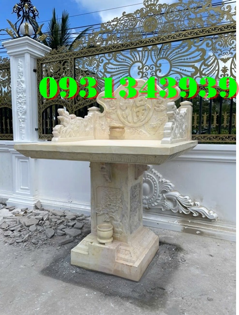 71-80: Mẫu am thờ đá không mái, thiết kế tối giản cho nhà đô thị.