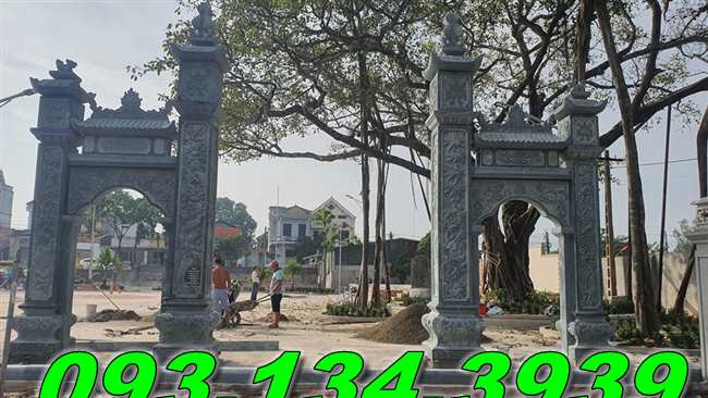 50 Mẫu cổng đá đình làng chùa đẹp nhất