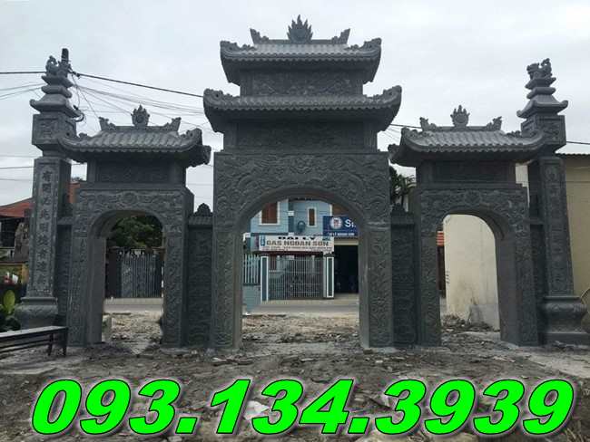 Mẫu cổng đá ninh bình đẹp2025