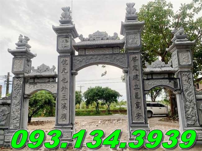 Mẫu cổng đá ninh bình đẹp2025