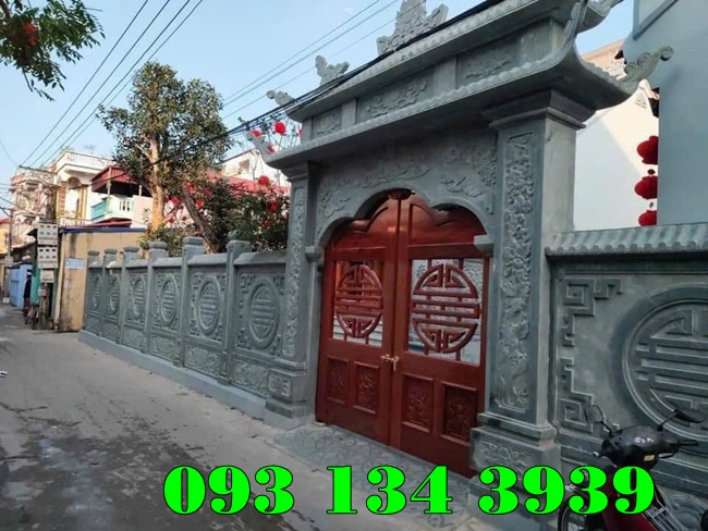 Mẫu cổng đá xanh đẹp nhất2025