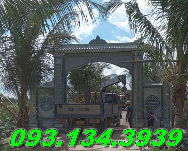 Mẫu cổng đá xanh đẹp nhất2025