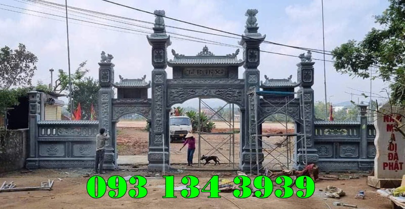 Mẫu cổng đá xanh đẹp nhất2025