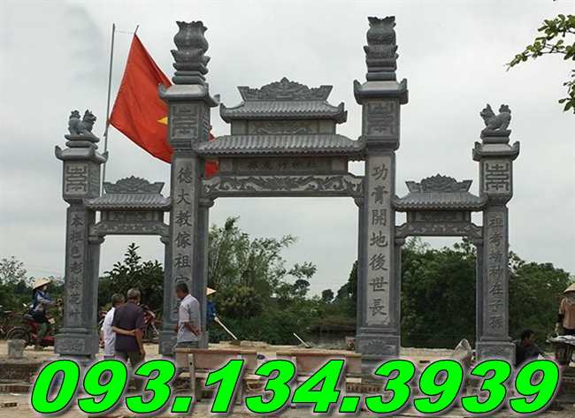 Mẫu cổng đá xanh đẹp nhất2025