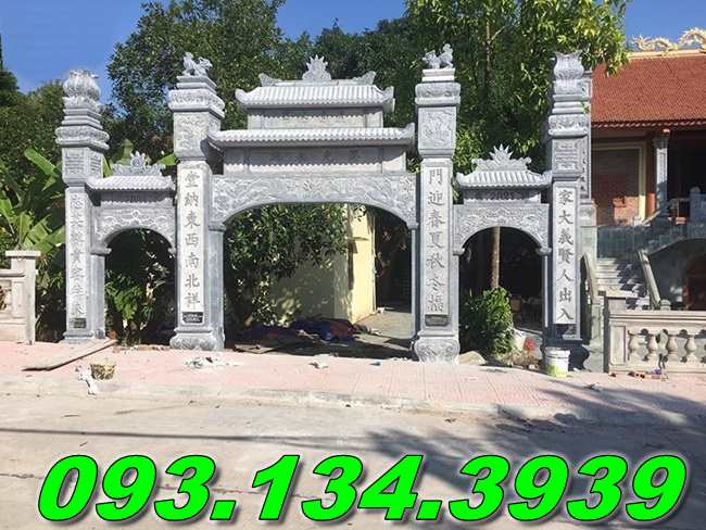 Mẫu cổng đá xanh đẹp nhất2025