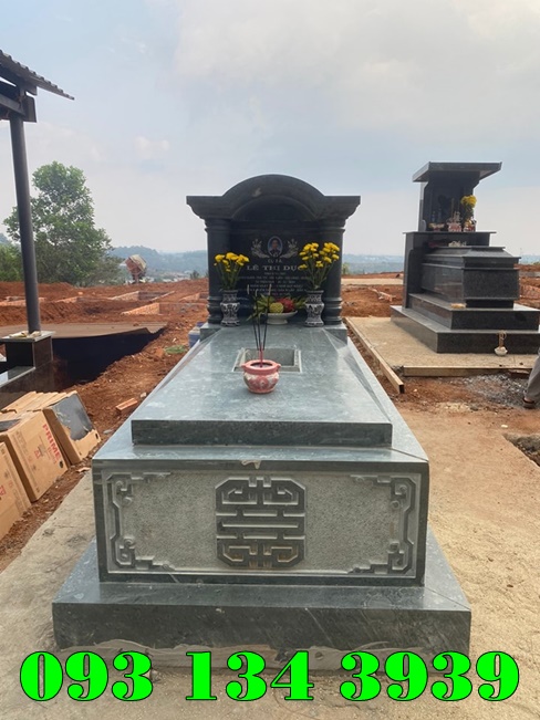 Mẫu mộ đá đơn giản đẹp không mái đẹp