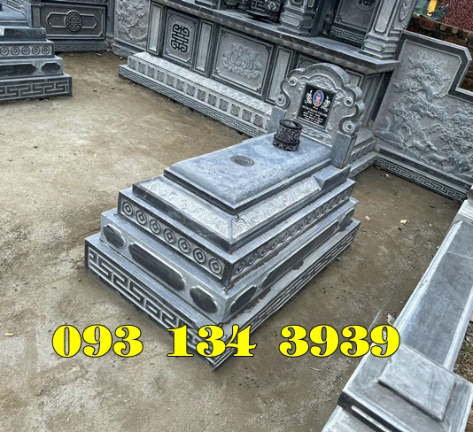 Mẫu mộ đá đơn giản đẹp không mái đẹp