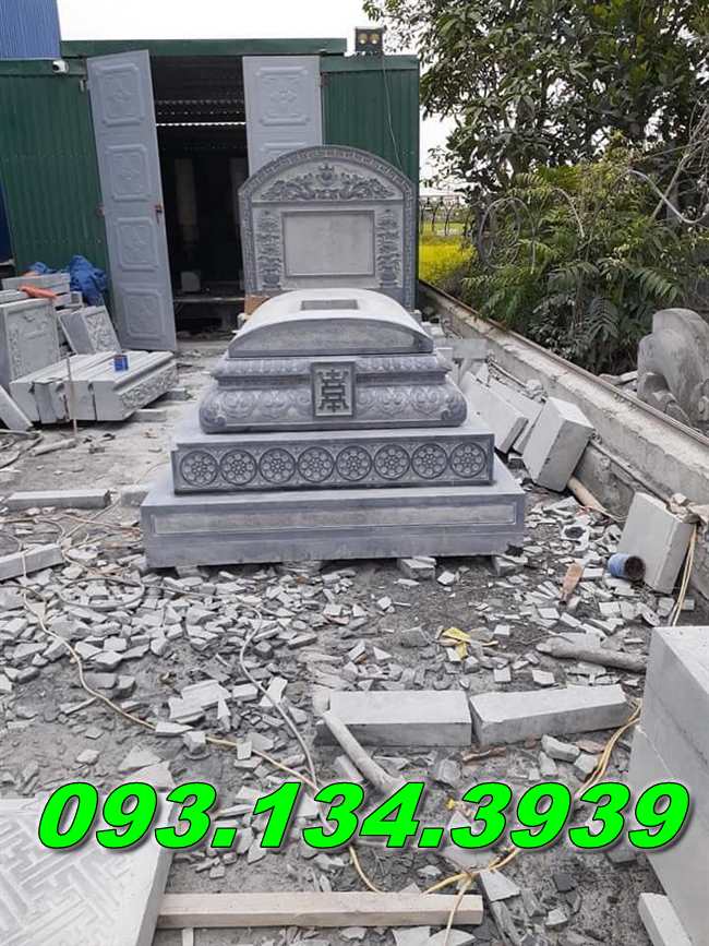Mẫu mộ đá đơn giản đẹp không mái đẹp