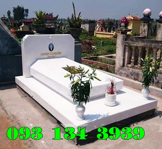 Mẫu mộ đá đơn giản đẹp không mái đẹp