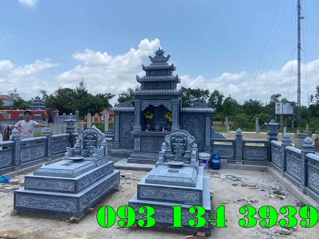 mẫu mộ lắp đặt trong lăng mộ gia tộc đẹp