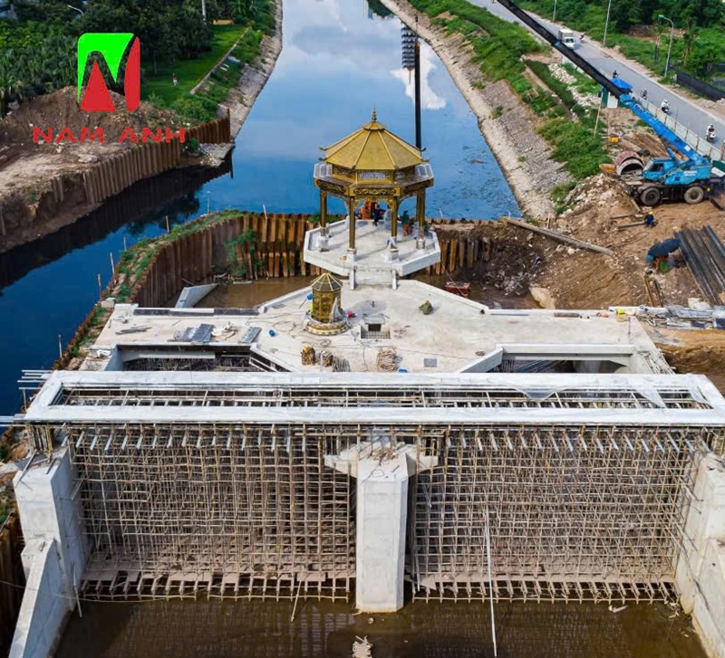 Độc Đáo Kiến Trúc Chòi Quan Sát Đập Dâng Sông Tô Lịch XD 2025, đập sông tô lịch