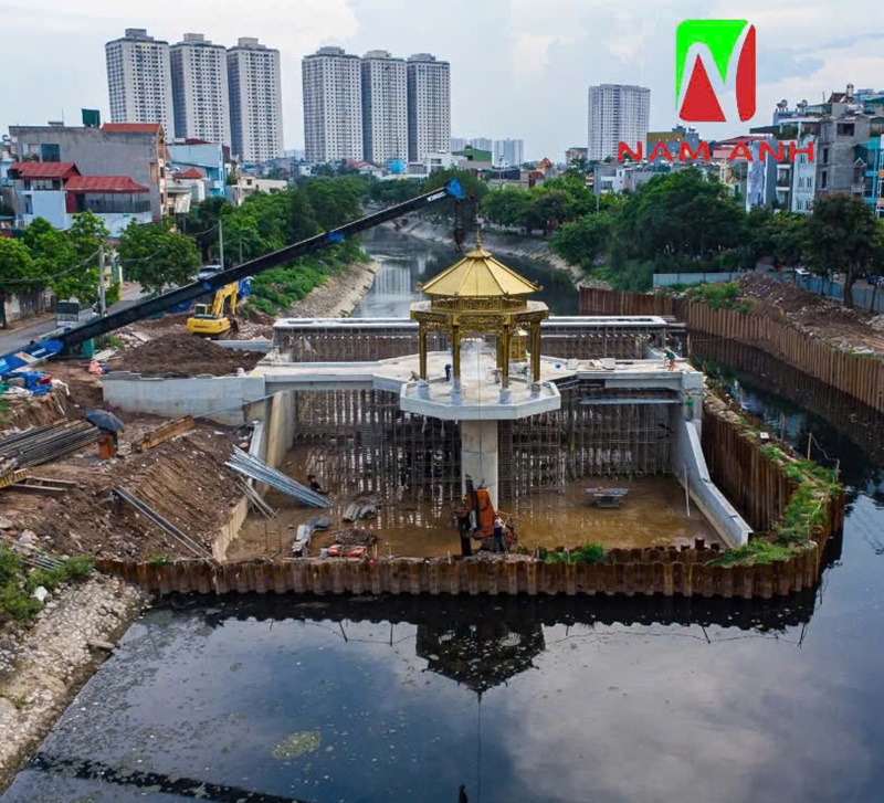 Độc Đáo Kiến Trúc Chòi Quan Sát Đập Dâng Sông Tô Lịch XD 2025, đập sông tô lịch