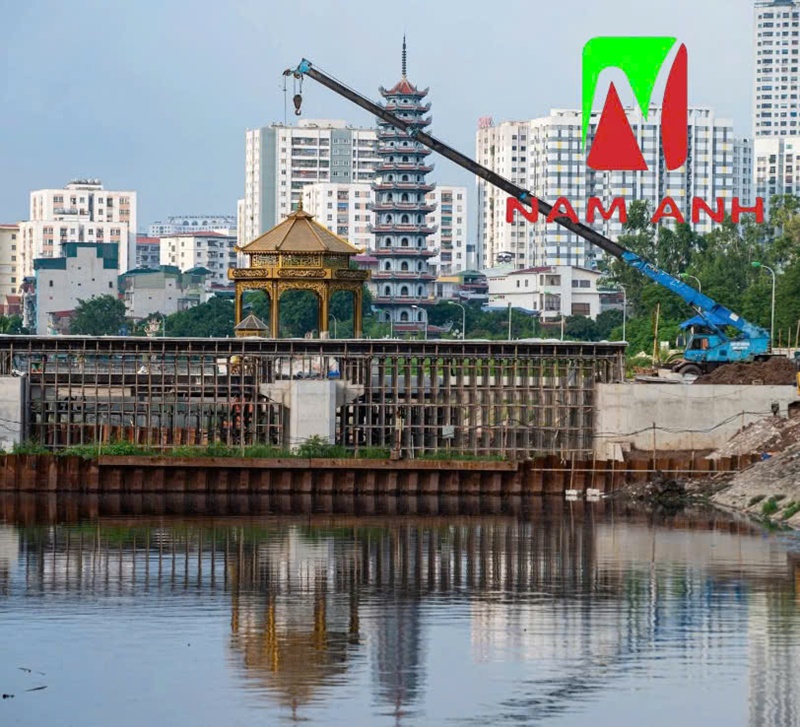 Độc Đáo Kiến Trúc Chòi Quan Sát Đập Dâng Sông Tô Lịch XD 2025, đập sông tô lịch